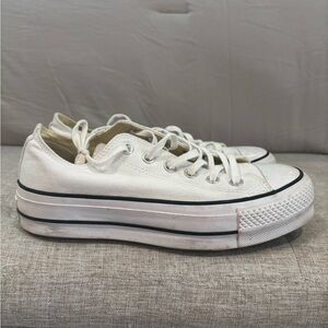 Converse White Canvas Low-Top Sneakers